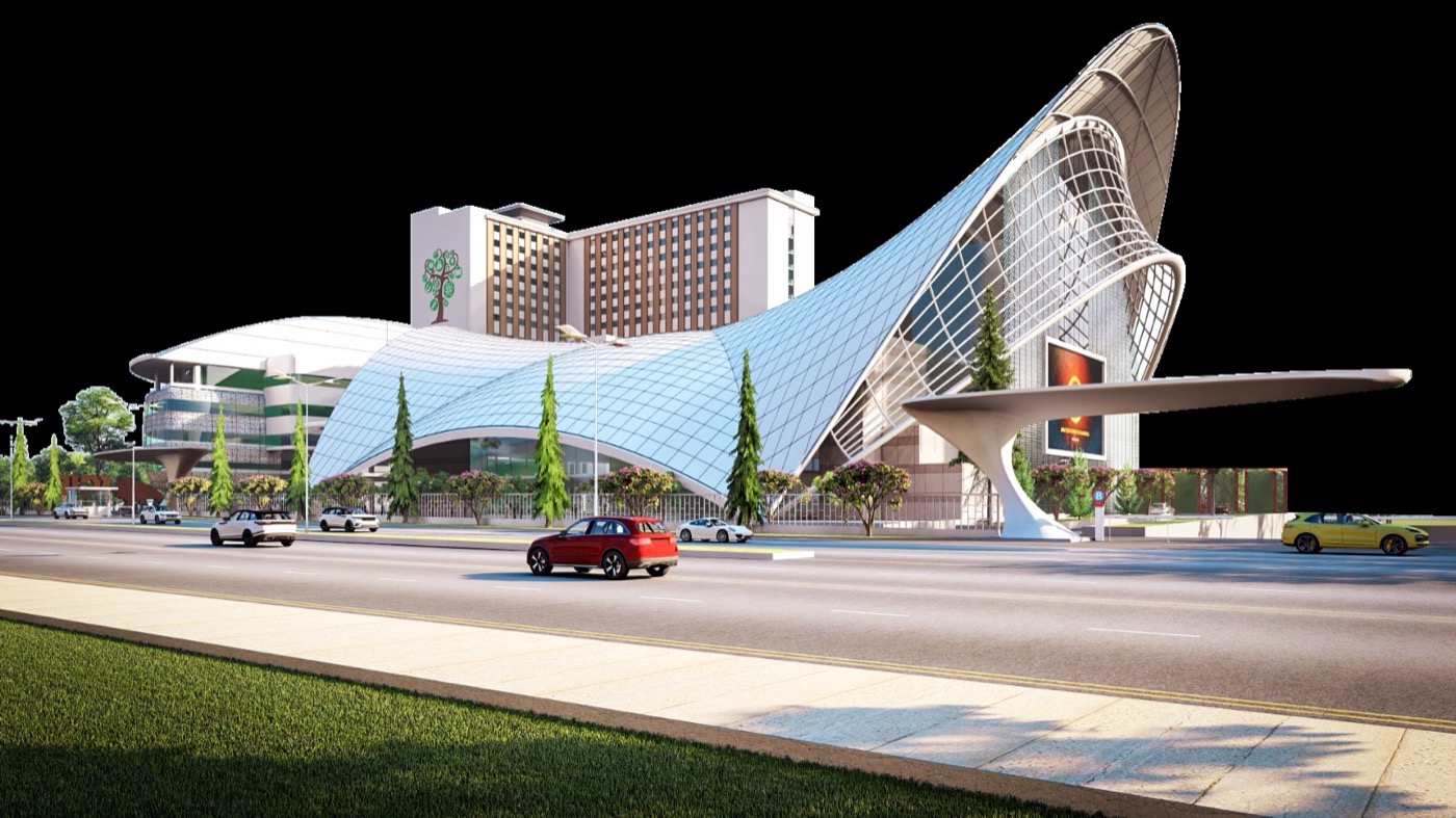 Architectural rendering of the Param Foundation centre
